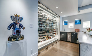 Modern wine wall display