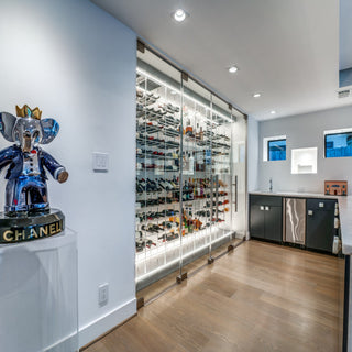 Modern wine wall display