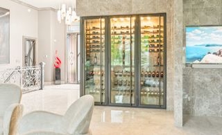 Glass-enclosed Wine Wall