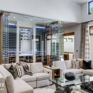 A Modern Glass Wine Room