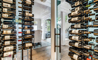 A dramatic wine room