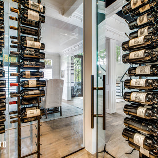 A dramatic wine room
