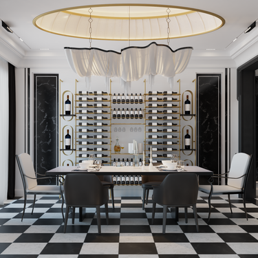 designer wine wall display