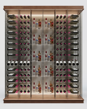 168-Bottle Elevation Wine Display